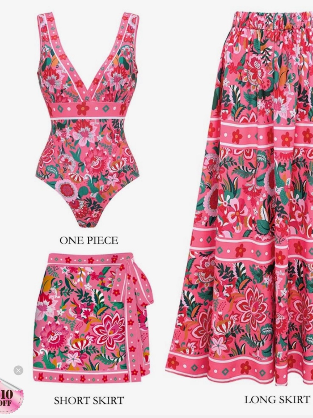 Floral Swimsuit - three piece set!!